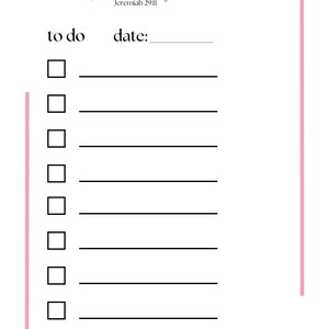 Christian to Do List Printable | for I Know the Plans I Have for You ...