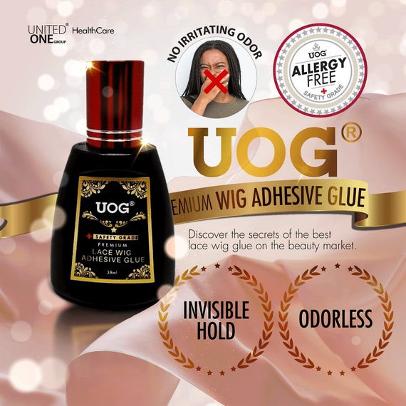 UOG Lace Wig Glue Adhesive. Allergy-free, 2-4 Layers With Only 15-20  Minutes Installation, Strong Hold, Invisible and Waterproof, Odorless. 