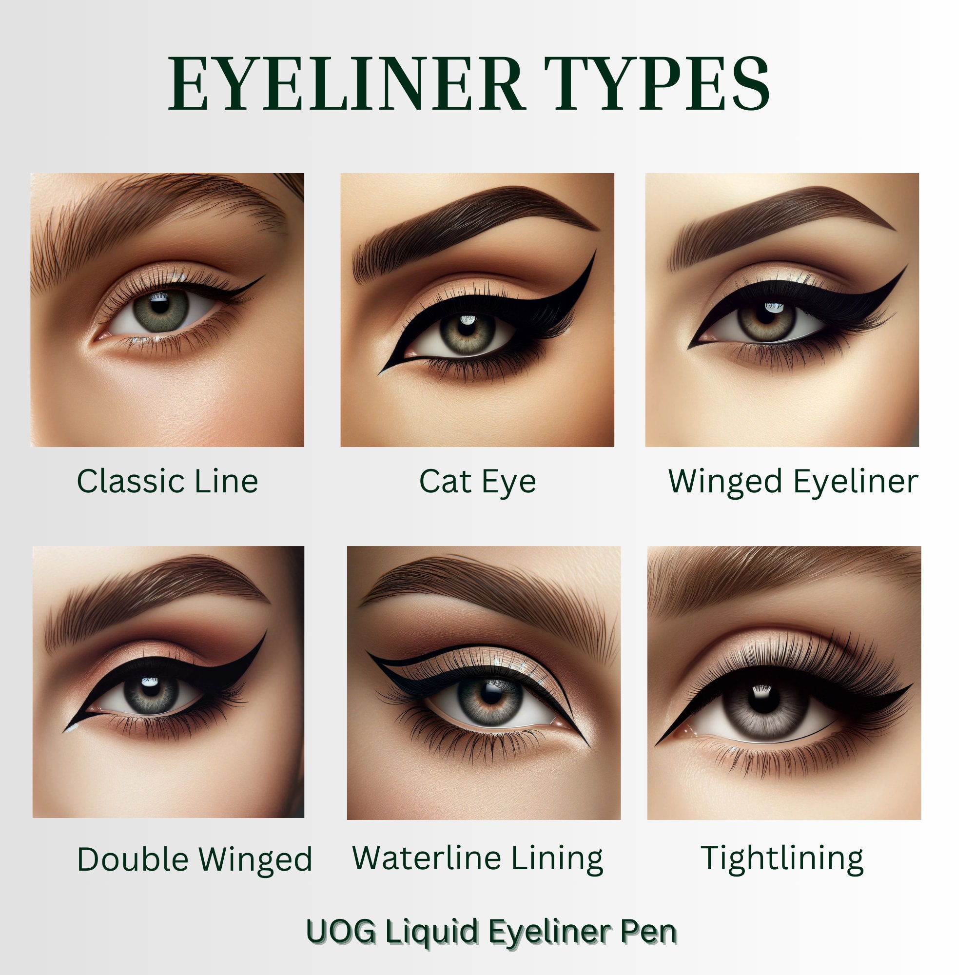 UOG Liquid Eyeliner. Semipermanent Liquid Eyeliner. Allergy Free