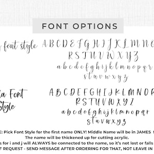 K&ouml;nnte beinhalten: Bild mit Schriftoptionen f&uuml;r personalisierte Produkte. Zwei Schriftarten, Everly und Briella, werden mit Gro&szlig;- und Kleinbuchstaben angezeigt. Der Text unten enth&auml;lt Anweisungen zur Schriftauswahl und Designhinweise.
