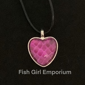 Purple Heart Snake Skin Necklace