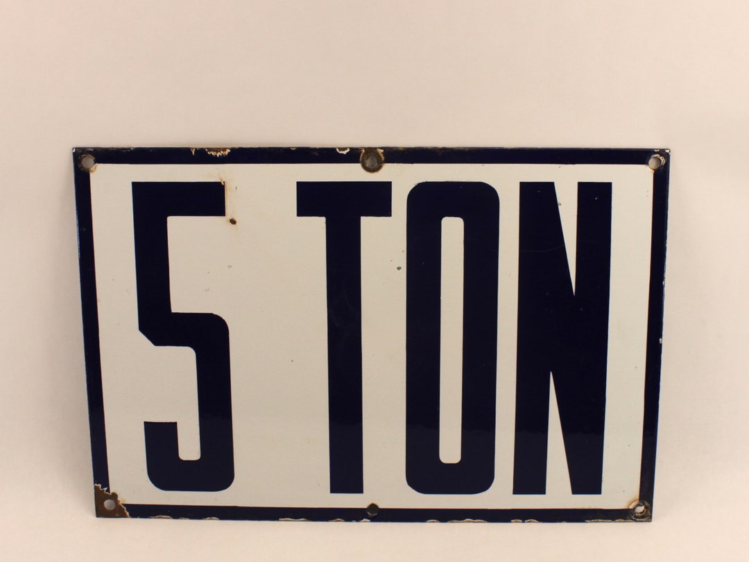 Vintage Veribrite Chicago Porcelain 5 Ton Industrial Sign Etsy