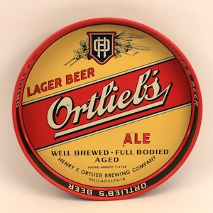 Ortliebs Lager Beer and Ale Philadelphia Advertising Tray