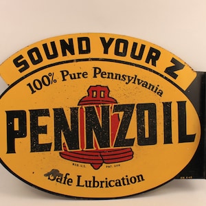 Vintage Penzoil Advertising Flange Sign