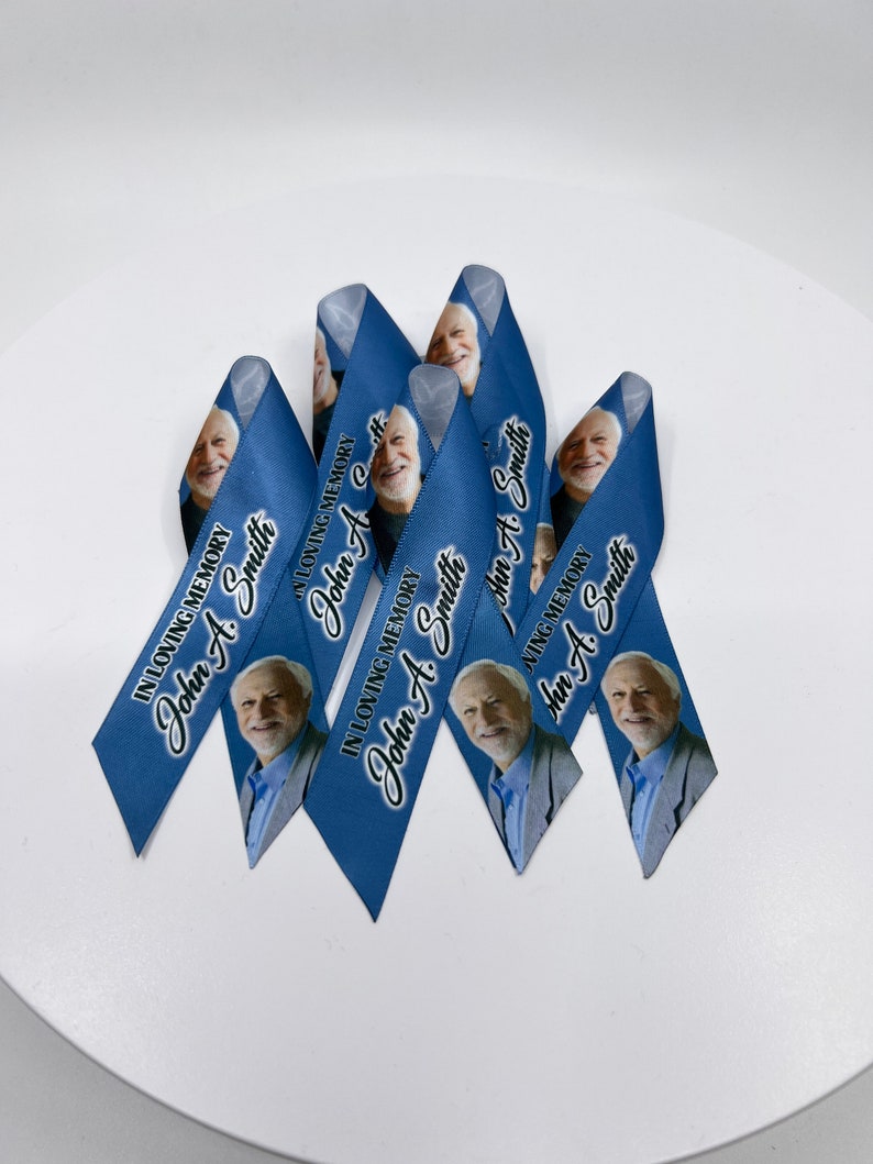 Blue Ribbon Memory Memorial Ribbons - Etsy