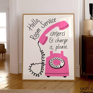 Eloise 'Hello Room Service' Print | Eloise Inspired Printable Wall Art | Eloise at the Plaza | Digital Download