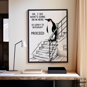 Billy Madison Penguin Poster | Billy Madison Inspired Print | Adam Sandler Inspired Poster | Digital Download
