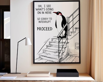 Billy Madison Penguin Poster | Billy Madison Inspired Print | Adam Sandler Inspired Poster | Digital Download