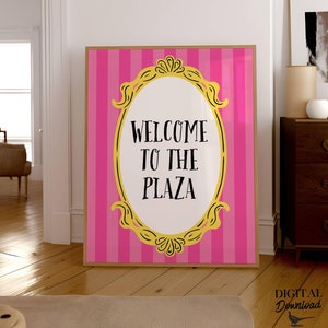 Eloise 'Welcome To The Plaza' Print | Eloise Inspired Printable Wall Art | Eloise Welcome Sign | Eloise at the Plaza | Digital Download