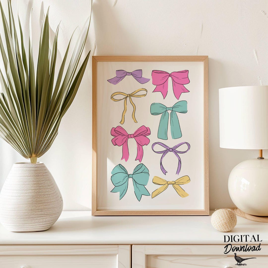 Polly Pocket Printable Wall Art | Polly Pocket Inspired Bow Print ...