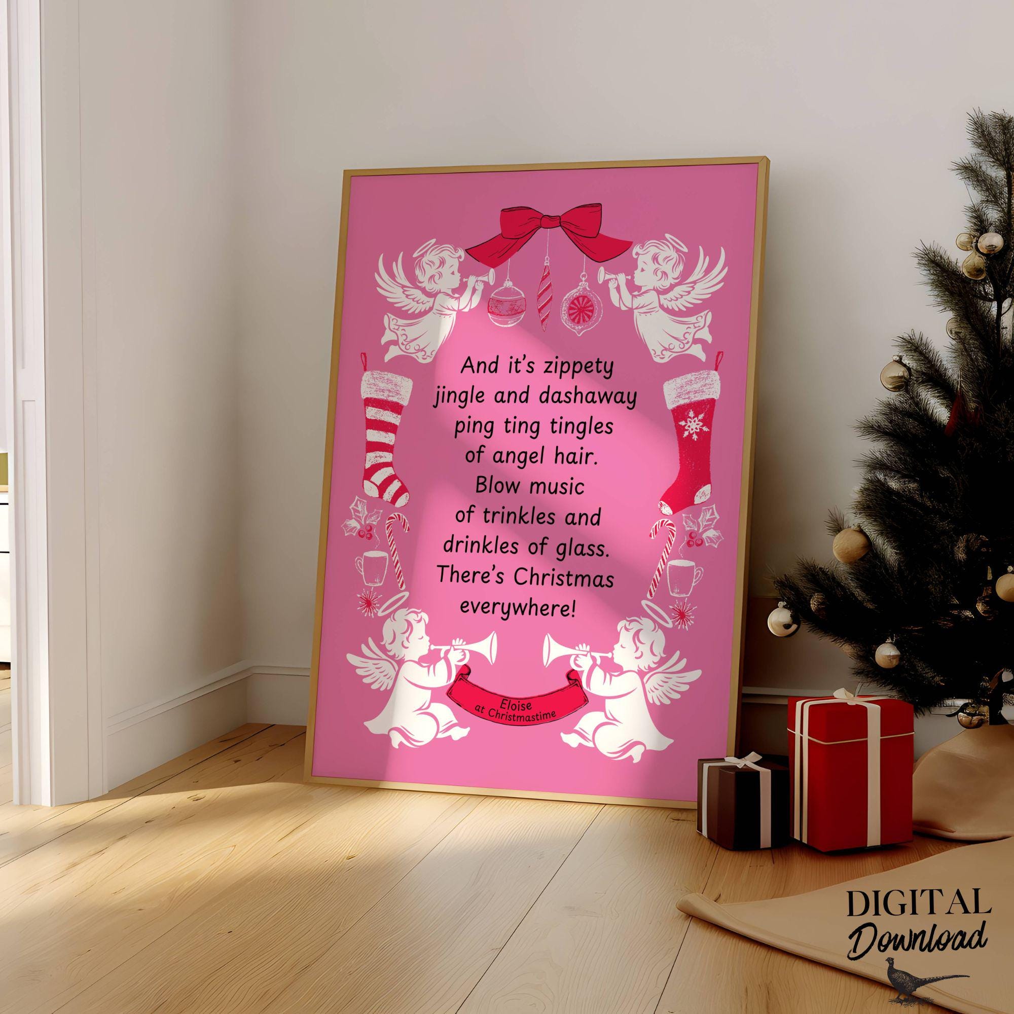 Eloise at Christmastime Song Print | Eloise Inspired Printable Wall Art ...