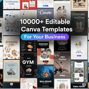 Bundel met 10000+ bewerkbare canvassjablonen | Met wederverkooprechten en PLR | Ultieme zakelijke marketingkit | Direct downloaden