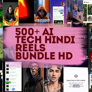 500+ Tech Reels Bundle,Instagram reels,reel videos,social media reels,facebook reels,TikTok Videos,YouTube Shorts