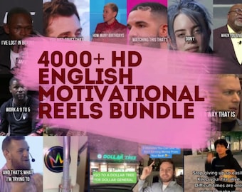 4000+ Motivational Reels Bundle, Instagram reels, reel videos, Motivational reels, Facebook reels, TikTok videor, YouTube Shorts