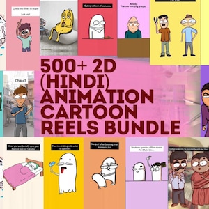 500+ 2D-Animation Cartoon Reels Bundle, Instagram Reels,Reel Videos,Animations Reels,Facebook Reels, TikTok Videos,YouTube Shorts