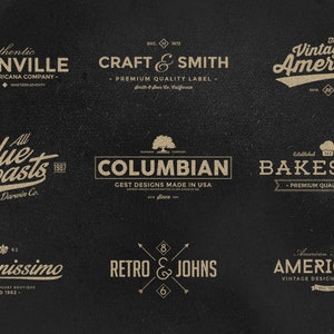 126 Retro Logo,retro Logo Design,vintage Logo,retro Badges,premade Logo ...