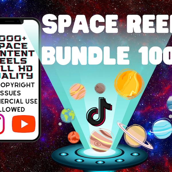 1000+ Space Reels bundle,Instagram reels,reel videos,youtube content,facebook reels,TikTok Videos, YouTube Shorts