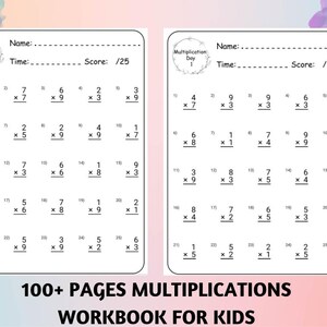 100+ Multiplication Math Activity,home School Maths,maths Worksheets ...