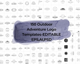 150 Outdoor Adventure Logo, LogosAbenteuer, vorgefertigtes Logo-Design, Logo-Bundle, bearbeitbares Logo, Logo-Design, Business Logo-Design, Logo, Logo-Vorlagen