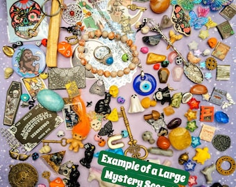 Large Witchy Mystery Scoop: Crystals, Jewelry, Tarot, Skulls, Miniatures, Ravens, Crows, Ghosts, Books