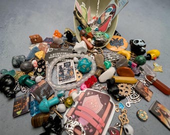 Large Witchy Mystery Scoop: Crystals, Jewelry, Tarot, Skulls, Miniatures, Ravens, Crows, Ghosts, Books