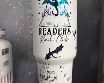 Vaso de 40 oz del club de lectura de fantasía