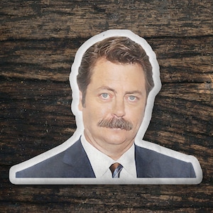 Nick Offerman Custom Shaped Pillow, Custom Shape Pillow Gift Idea, Gift for Fargo Movie Fans, Cool Custom Pillow Gift Idea Design