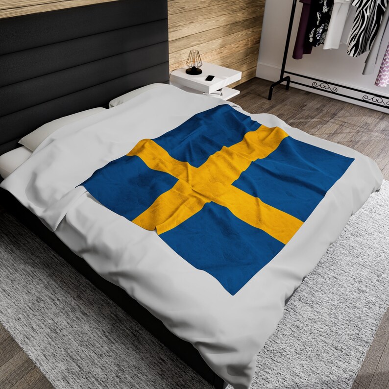 Sweden Flag Blanket, Sweden Country Blanket, Blanket for Sweden Lovers