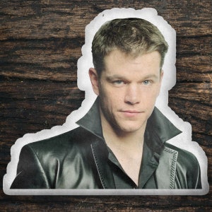 Matt Damon almohada con forma personalizada, idea de regalo de almohada de forma personalizada, regalo para los fanáticos de las películas de caza de buena voluntad, diseño de idea de regalo de almohada personalizada genial