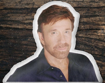 Chuck Norris Custom Shaped Pillow, Custom Shape Pillow Gift Idea, Gift for Lone Wolf McQuade Movie Fans, Cool Custom Pillow Gift Idea Design