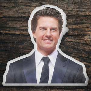 Tom Cruise Individuell geformtes Kissen, Individuell geformtes Kissen Geschenkidee, Geschenk für Risokante Business-Filmfans, Cooles individuell gestaltetes Kissen Geschenkideendesign