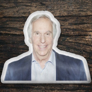 Henry Winkler Custom Shaped Pillow, Custom Shape Pillow Gift Idea, Gift for Night Shift Movie Fans, Cool Custom Pillow Gift Idea Design