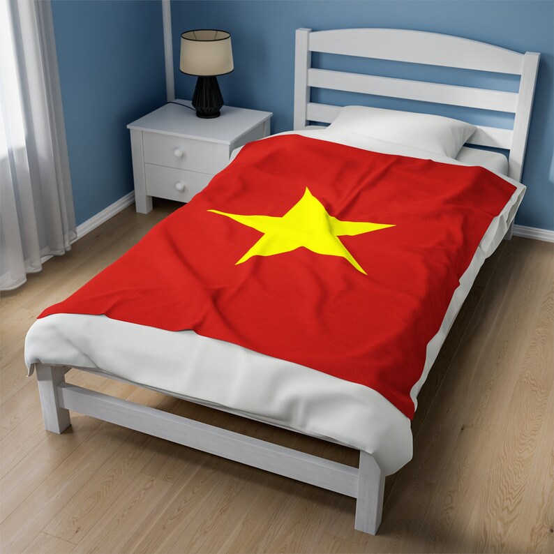Vietnam Flag Blanket, Vietnam Country Blanket, Blanket for Vietnam