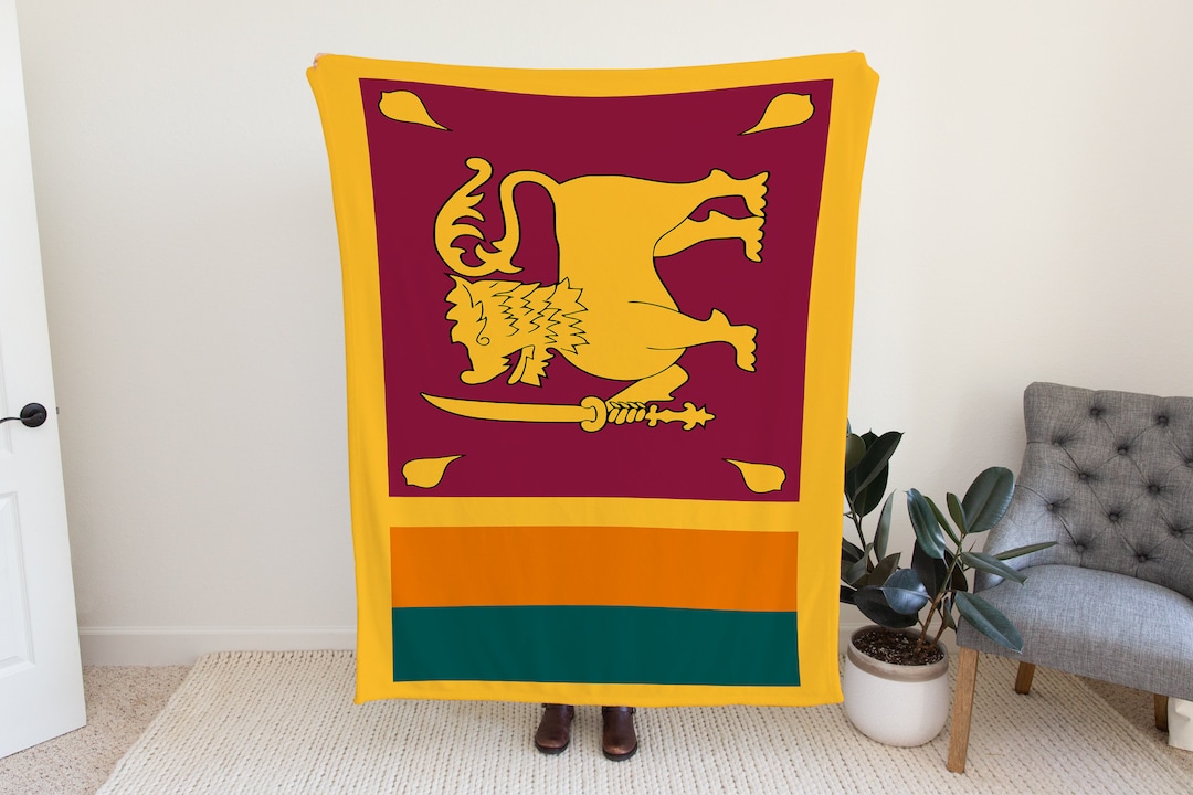 Sri Lanka Flag Blanket, Sri Lanka Country Blanket, Blanket for Sri