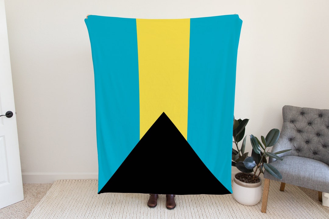 Bahamas Flag Blanket, Bahamas Country Blanket, Blanket for Bahamas
