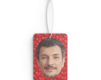 Nathan Fillion Car Air Freshener, Air Freshener for Car with Funny Face, Best Car Scent Gift Idea, Gift For Serenity Movie Fans