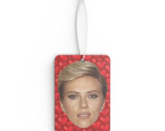 Scarlett Johansson Car Air Freshener, Air Freshener for Car with Funny Face, Best Car Scent Gift Idea, Gift For Marriage Story Movie Fans