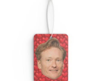 Conan O&#39;Brien Car Air Freshener, Air Freshener for Car with Funny Face, Best Car Scent Gift Idea, Gift For Tomorrow Night Movie Fans