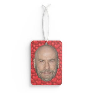 John Travolta Car Air Freshener, Air Freshener for Car with Funny Face, Best Car Scent Gift Idea, Gift For Pulp Fiction Movie Fans