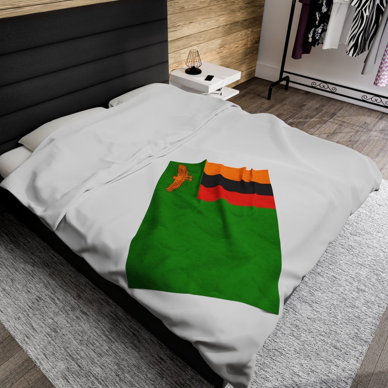 Zambia Flag Blanket, Zambia Country Blanket, Blanket for Zambia Lovers
