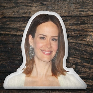 Könnte beinhalten: Ein Nahaufnahmeporträt einer Frau mit langen braunen Haaren, die ein weißes Oberteil und silberne Ohrringe trägt. Sie lächelt und blickt direkt in die Kamera.