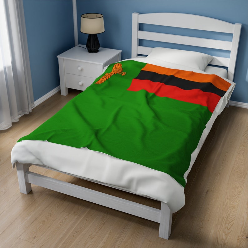 Zambia Flag Blanket, Zambia Country Blanket, Blanket for Zambia Lovers