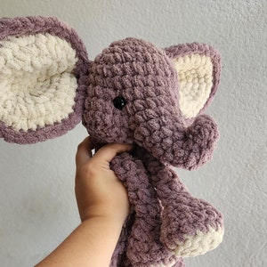 Crochet Elephant Snuggler and Lovey