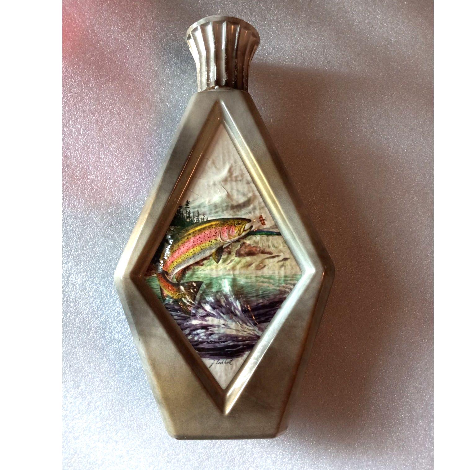 EMPTY Vintage 1975 Beam's Choice Rainbow Trout Whiskey Decanter