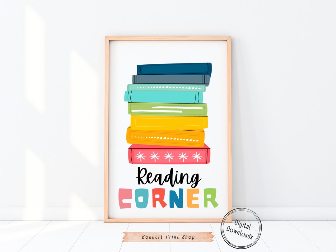 Reading Corner Poster Kids Reading Corner Print Classroom Decor