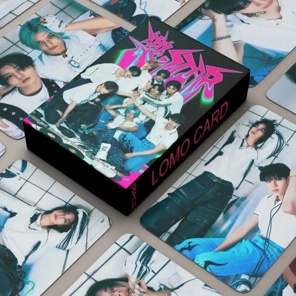 Stray Kids Photocards 55 pieces | Stray Kids 5 star  | k pop |  Bang Chan | Felix | hyunjin | Changbin | Han | seungmin | leeknow |rock star