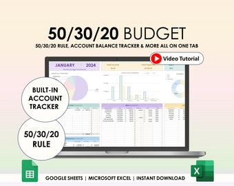 Enkelt budgetkalkylblad Google Sheet Excel Månadsvis budgetspårare Varannan vecka Fakturakalender Skuldspårare Lönebudgetspårare
