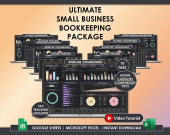 Kalkylbladsmall för bokföring för småföretag Vinst och förlust Enkel redovisning Etsy Momsregistrering Fakturaregistrering Excel Google Sheets