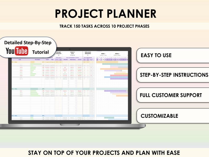 Task Tracker Excel Project Management Google Sheets Template Project ...