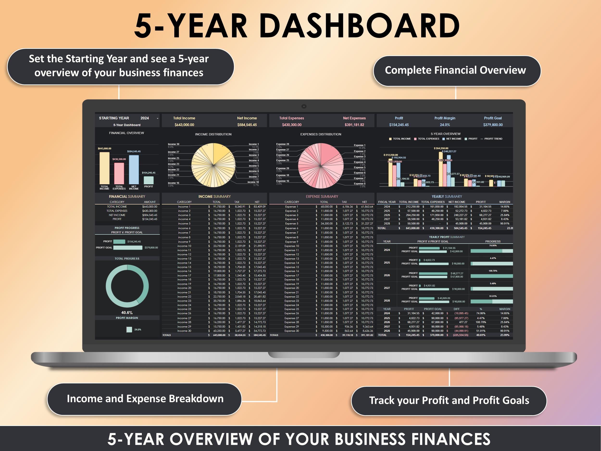 Small Business Bookkeeping Spreadsheet Template Profit and Loss Easy ...